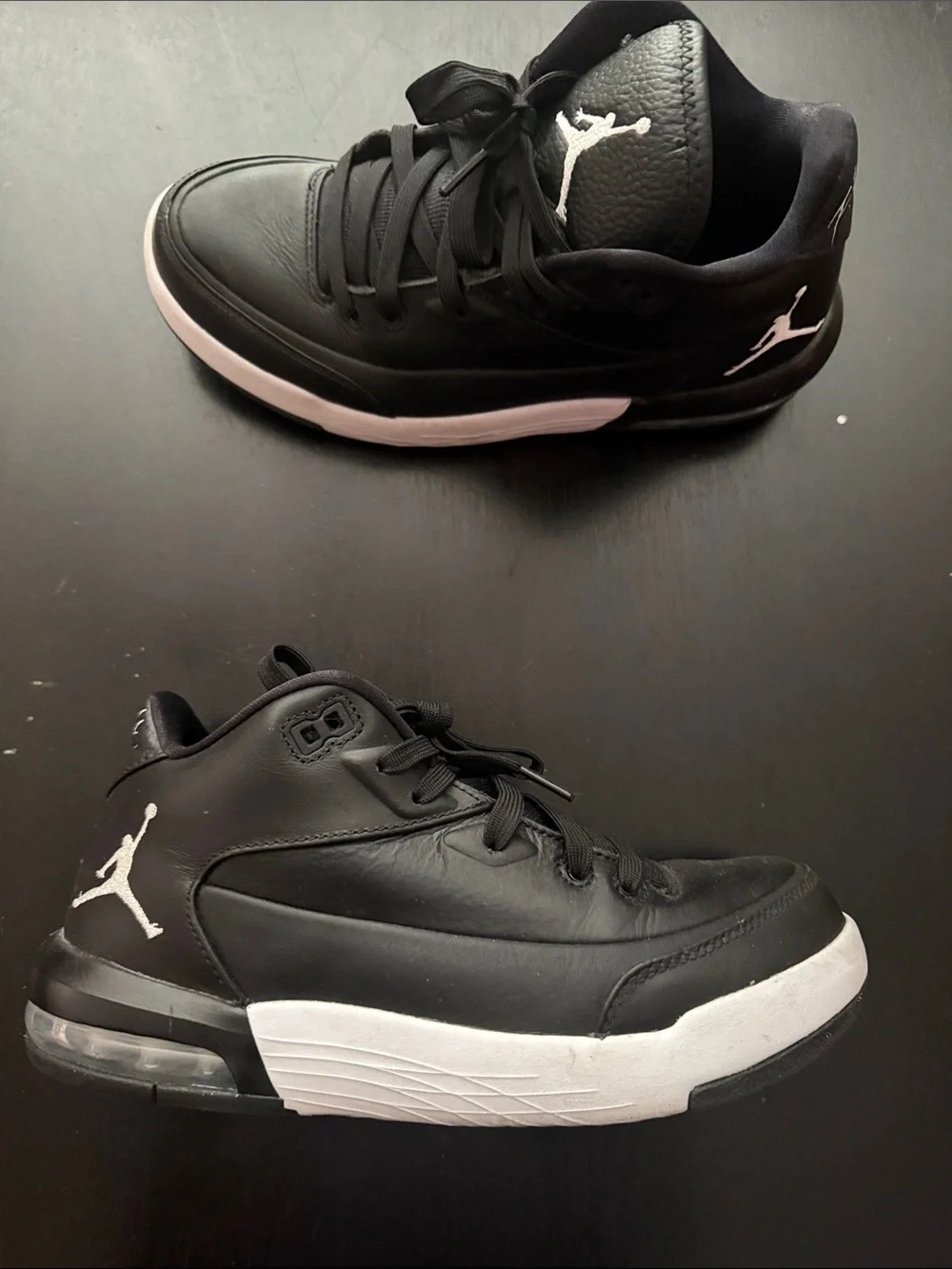 Jordan Black and White Low-Top Basketball Sneakers
